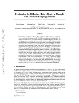 Reinforcing the Diffusion Chain of Lateral Thought with Diffusion Language Models