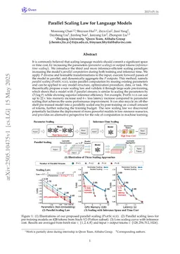 Parallel Scaling Law for Language Models