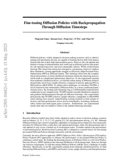 Fine-tuning Diffusion Policies with Backpropagation Through Diffusion Timesteps