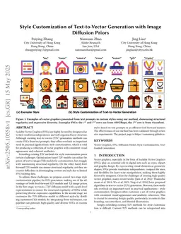 Style Customization of Text-to-Vector Generation with Image Diffusion Priors