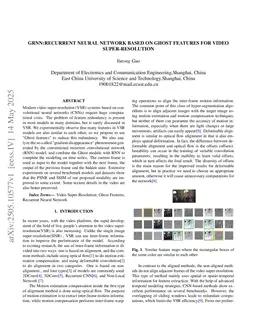 GRNN:Recurrent Neural Network based on Ghost Features for Video Super-Resolution