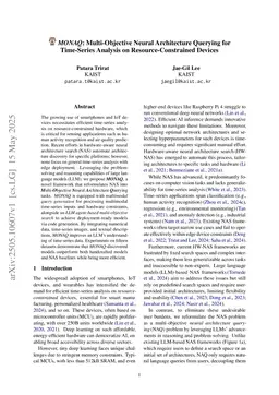 MONAQ: Multi-Objective Neural Architecture Querying for Time-Series Analysis on Resource-Constrained Devices