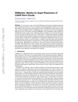 SRMamba: Mamba for Super-Resolution of LiDAR Point Clouds