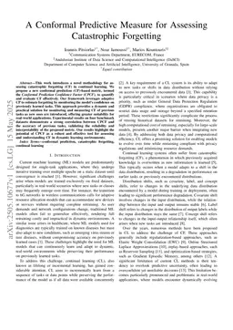 A Conformal Predictive Measure for Assessing Catastrophic Forgetting