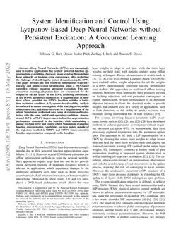 System Identification and Control Using Lyapunov-Based Deep Neural Networks without Persistent Excitation: A Concurrent Learning Approach