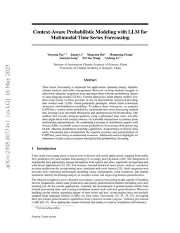 Context-Aware Probabilistic Modeling with LLM for Multimodal Time Series Forecasting
