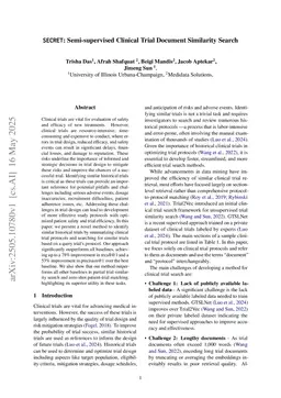 SECRET: Semi-supervised Clinical Trial Document Similarity Search