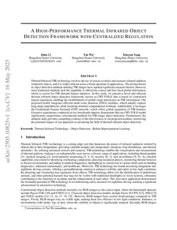 A High-Performance Thermal Infrared Object Detection Framework with Centralized Regulation