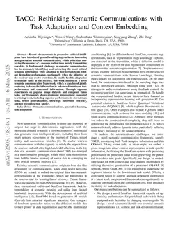 TACO: Rethinking Semantic Communications with Task Adaptation and Context Embedding