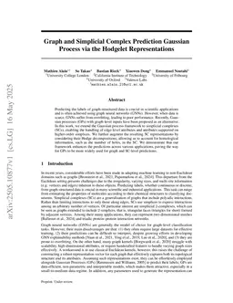 Graph and Simplicial Complex Prediction Gaussian Process via the Hodgelet Representations
