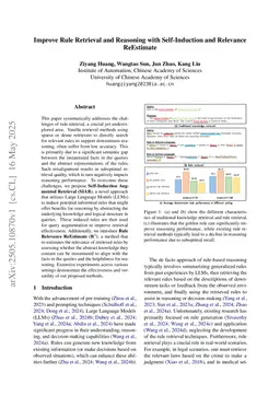 Improve Rule Retrieval and Reasoning with Self-Induction and Relevance ReEstimate