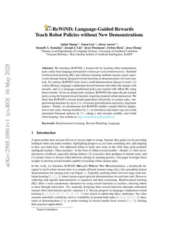 ReWiND: Language-Guided Rewards Teach Robot Policies without New Demonstrations