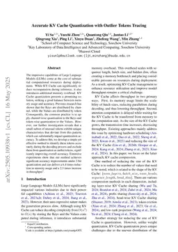 Accurate KV Cache Quantization with Outlier Tokens Tracing