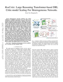 ReaCritic: Large Reasoning Transformer-based DRL Critic-model Scaling For Heterogeneous Networks