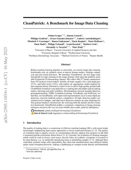 CleanPatrick: A Benchmark for Image Data Cleaning