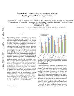 Pseudo-Label Quality Decoupling and Correction for Semi-Supervised Instance Segmentation