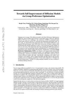 Towards Self-Improvement of Diffusion Models via Group Preference Optimization