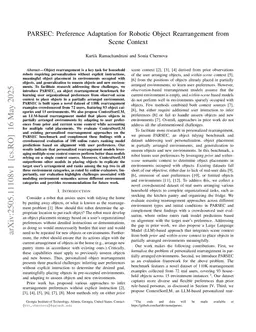 Personalized Robotic Object Rearrangement from Scene Context