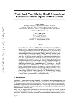 What's Inside Your Diffusion Model? A Score-Based Riemannian Metric to Explore the Data Manifold