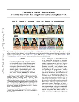 One Image is Worth a Thousand Words: A Usability Preservable Text-Image Collaborative Erasing Framework