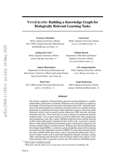 VitaGraph: Building a Knowledge Graph for Biologically Relevant Learning Tasks