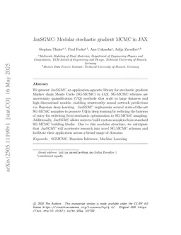 JaxSGMC: Modular stochastic gradient MCMC in JAX