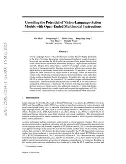 Unveiling the Potential of Vision-Language-Action Models with Open-Ended Multimodal Instructions