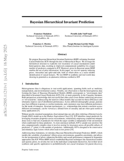Bayesian Hierarchical Invariant Prediction