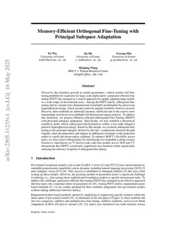 Efficient Orthogonal Fine-Tuning with Principal Subspace Adaptation