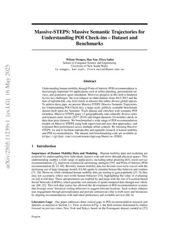 Massive-STEPS: Massive Semantic Trajectories for Understanding POI Check-ins -- Dataset and Benchmarks