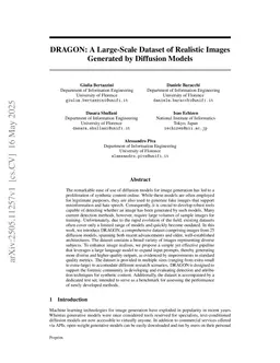 DRAGON: A Large-Scale Dataset of Realistic Images Generated by Diffusion Models