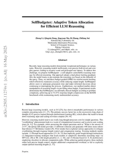 SelfBudgeter: Adaptive Token Allocation for Efficient LLM Reasoning