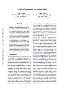 Probing Subphonemes in Morphology Models