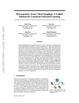 Heterogeneity-Aware Client Sampling: A Unified Solution for Consistent Federated Learning