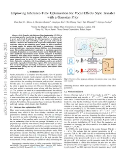 Improving Inference-Time Optimisation for Vocal Effects Style Transfer with a Gaussian Prior