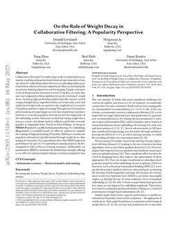 On the Role of Weight Decay in Collaborative Filtering: A Popularity Perspective