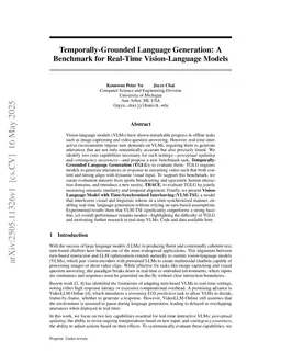 Temporally-Grounded Language Generation: A Benchmark for Real-Time Vision-Language Models