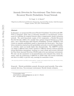 Anomaly Detection for Non-stationary Time Series using Recurrent Wavelet Probabilistic Neural Network