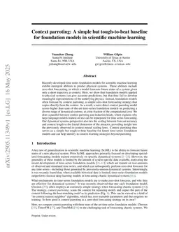 Context parroting: A simple but tough-to-beat baseline for foundation models in scientific machine learning