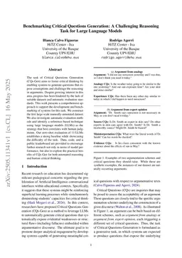 Benchmarking Critical Questions Generation: A Challenging Reasoning Task for Large Language Models
