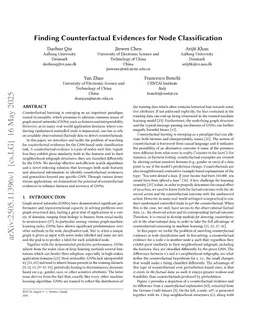 Finding Counterfactual Evidences for Node Classification