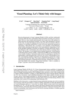 Visual Planning: Let's Think Only with Images