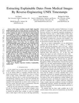 Extracting Explainable Dates From Medical Images By Reverse-Engineering UNIX Timestamps