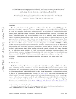 Potential failures of physics-informed machine learning in traffic flow modeling: theoretical and experimental analysis