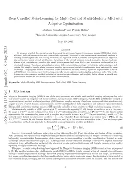 Deep Unrolled Meta-Learning for Multi-Coil and Multi-Modality MRI with Adaptive Optimization