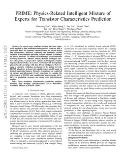 PRIME: Physics-Related Intelligent Mixture of Experts for Transistor Characteristics Prediction