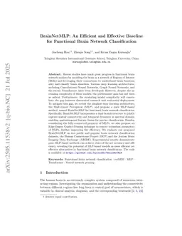 BrainNetMLP: An Efficient and Effective Baseline for Functional Brain Network Classification