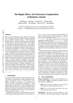 The Ripple Effect: On Unforeseen Complications of Backdoor Attacks