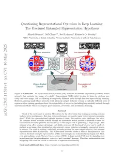 Questioning Representational Optimism in Deep Learning: The Fractured Entangled Representation Hypothesis