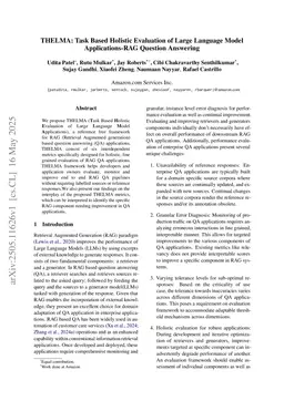 THELMA: Task Based Holistic Evaluation of Large Language Model Applications-RAG Question Answering